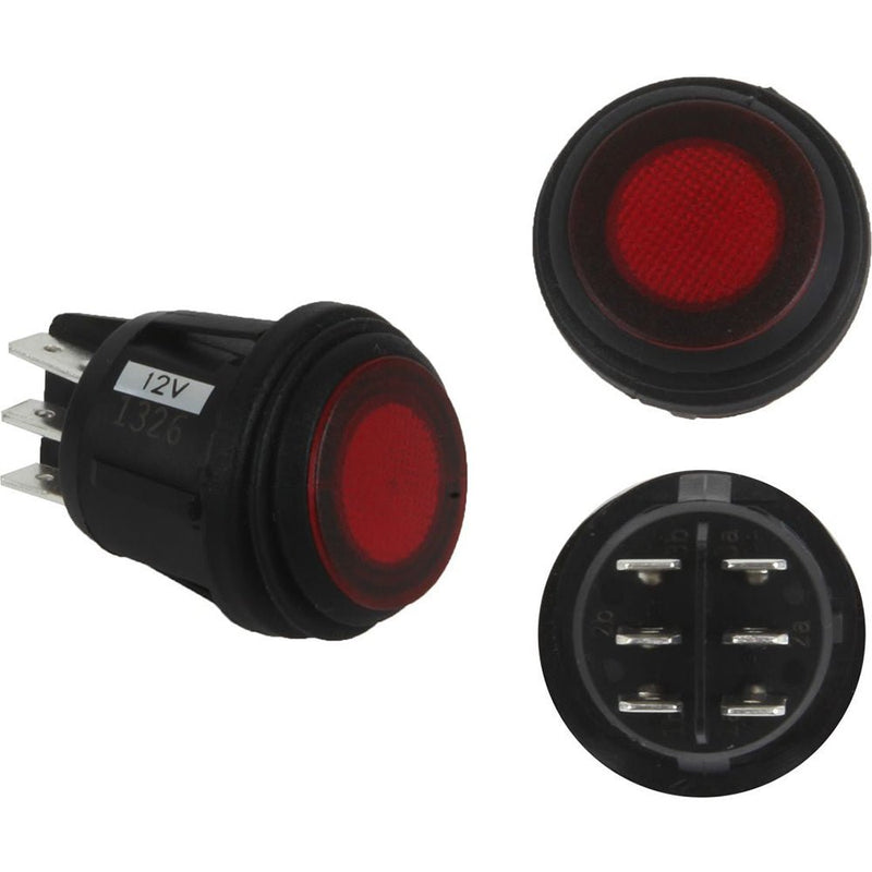 RIGID Industries 3 Position Rocker Switch - Red [40181] - Houseboatparts.com
