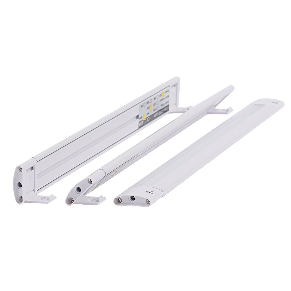 Lunasea 12" Adjustable Angle LED Light Bar - w/Push Button Switch - 12VDC - Warm White [LLB-32KW-01-M0] - Houseboatparts.com