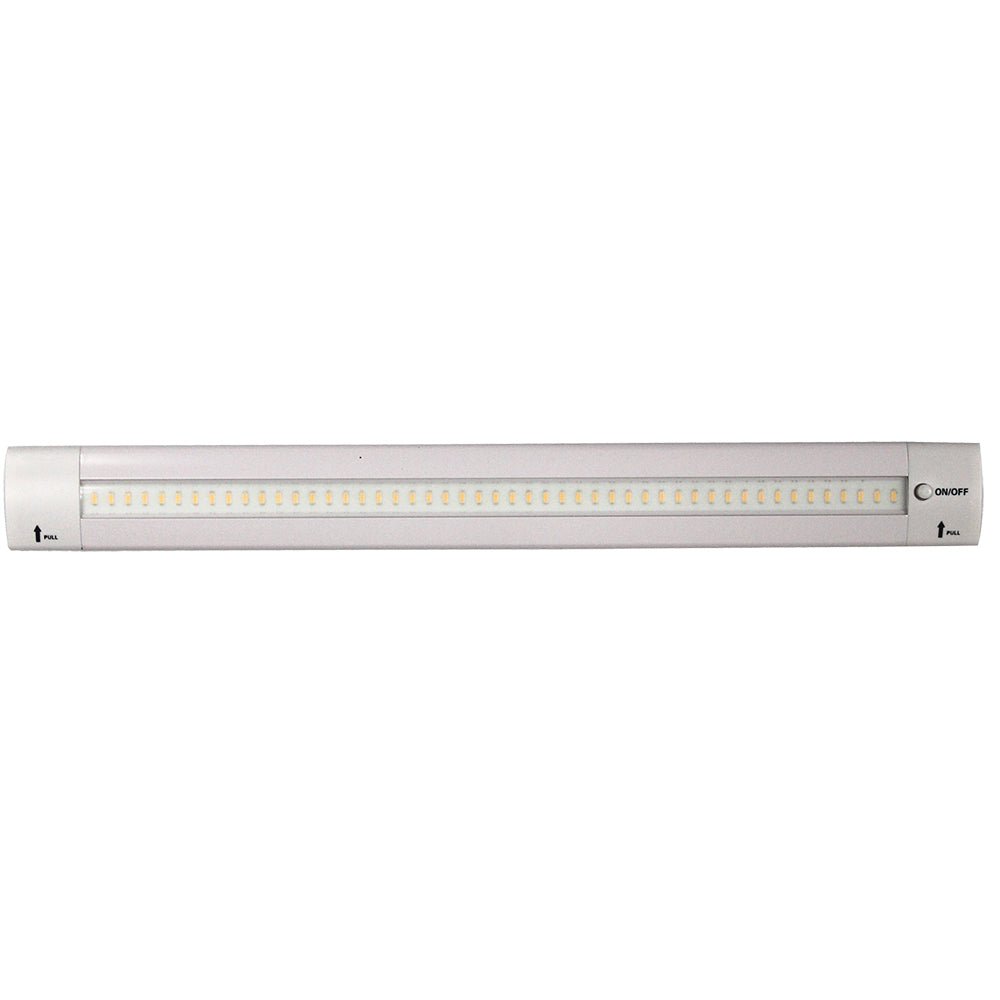 Lunasea 12" Adjustable Angle LED Light Bar - w/Push Button Switch - 12VDC - Warm White [LLB-32KW-01-M0] - Houseboatparts.com