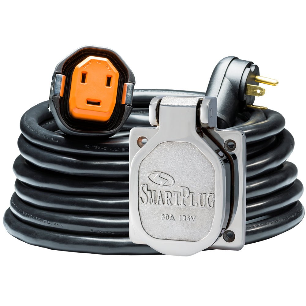 SmartPlug RV Kit 30 AMP Dual Configuration Cordset Stainless Steel Inlet Combo - 30 [R30303BM30NT] - Houseboatparts.com