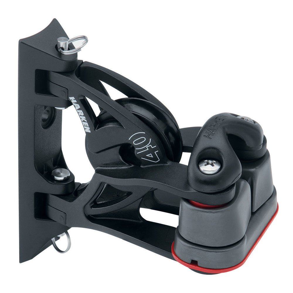 Harken 40mm Carbo Air Pivoting Lead Block w/Aluminum Cam-Matic Cleat [2156] - Houseboatparts.com