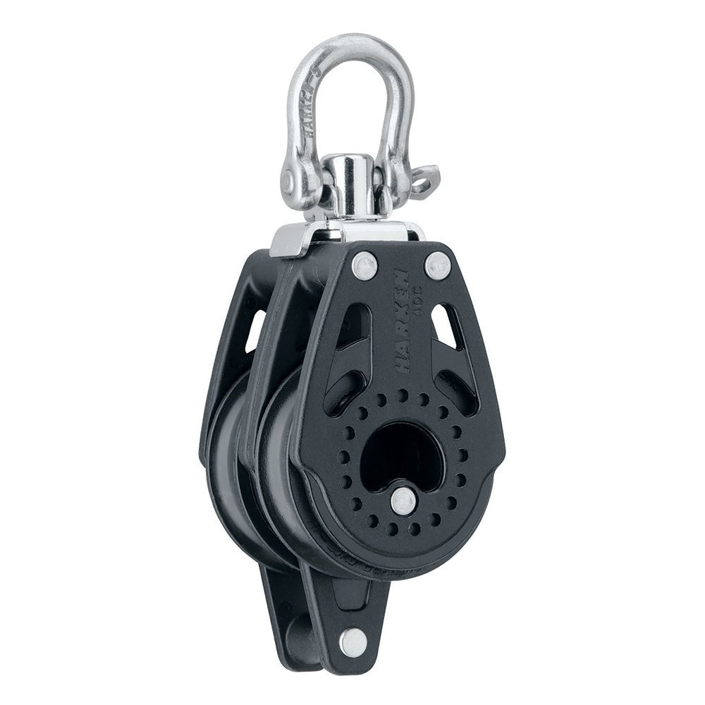 Harken 40mm Carbo Air Double Swivel Block w/Becket [2639] - Houseboatparts.com