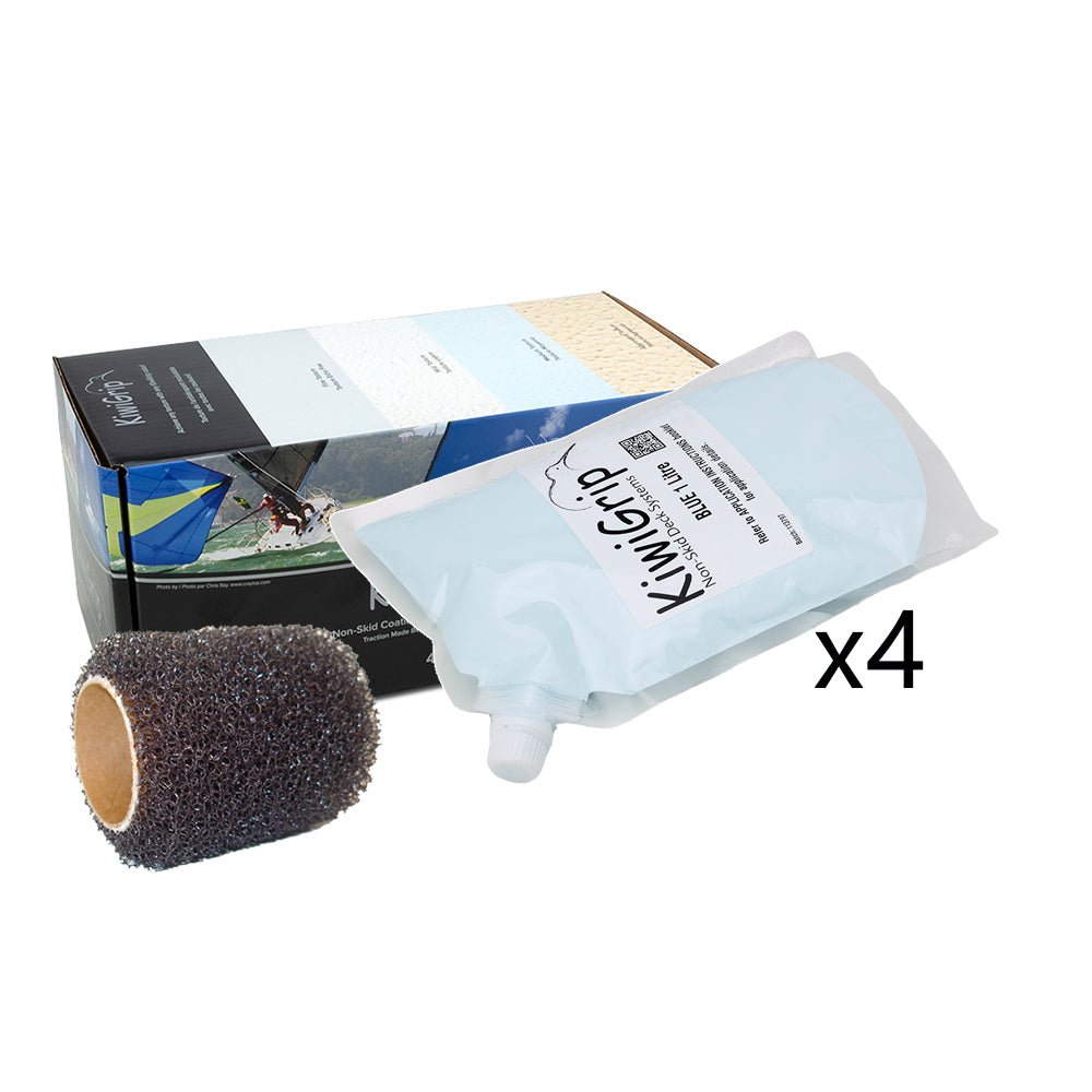 KiwiGrip 4 - 1 Liter Pouches - Blue w/4" Roller [KG-4BL-PR] - Houseboatparts.com