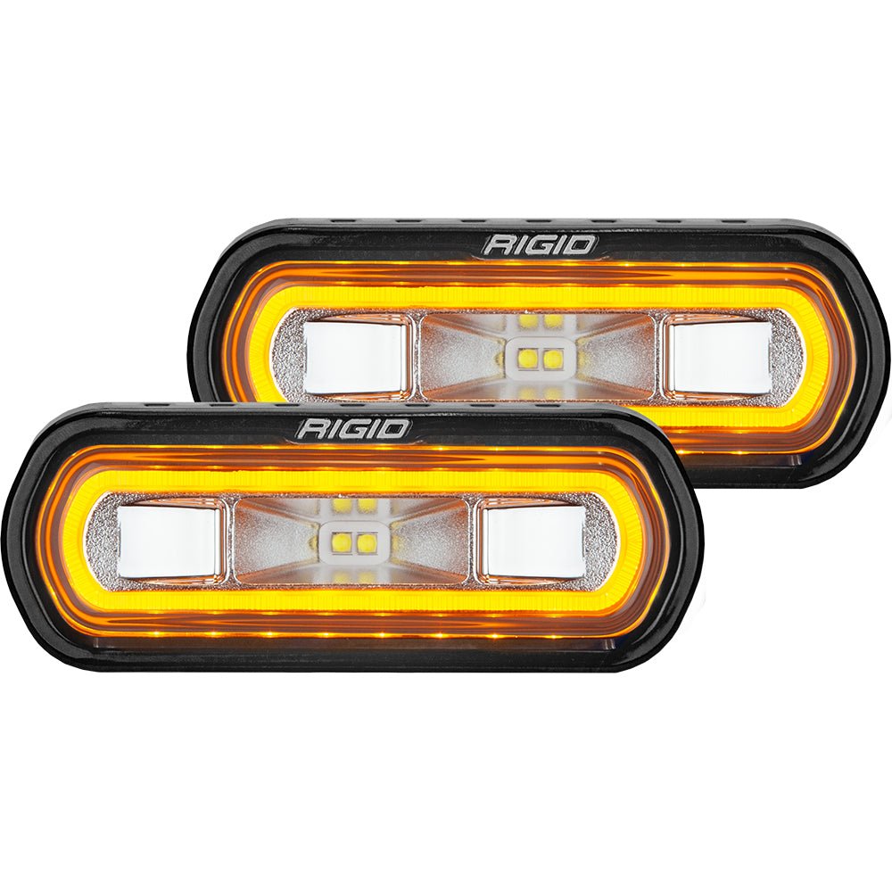 RIGID Industries SR-L Series Surface Mount Spreader Light - Black Housing - Amber Halo [53123] - Houseboatparts.com