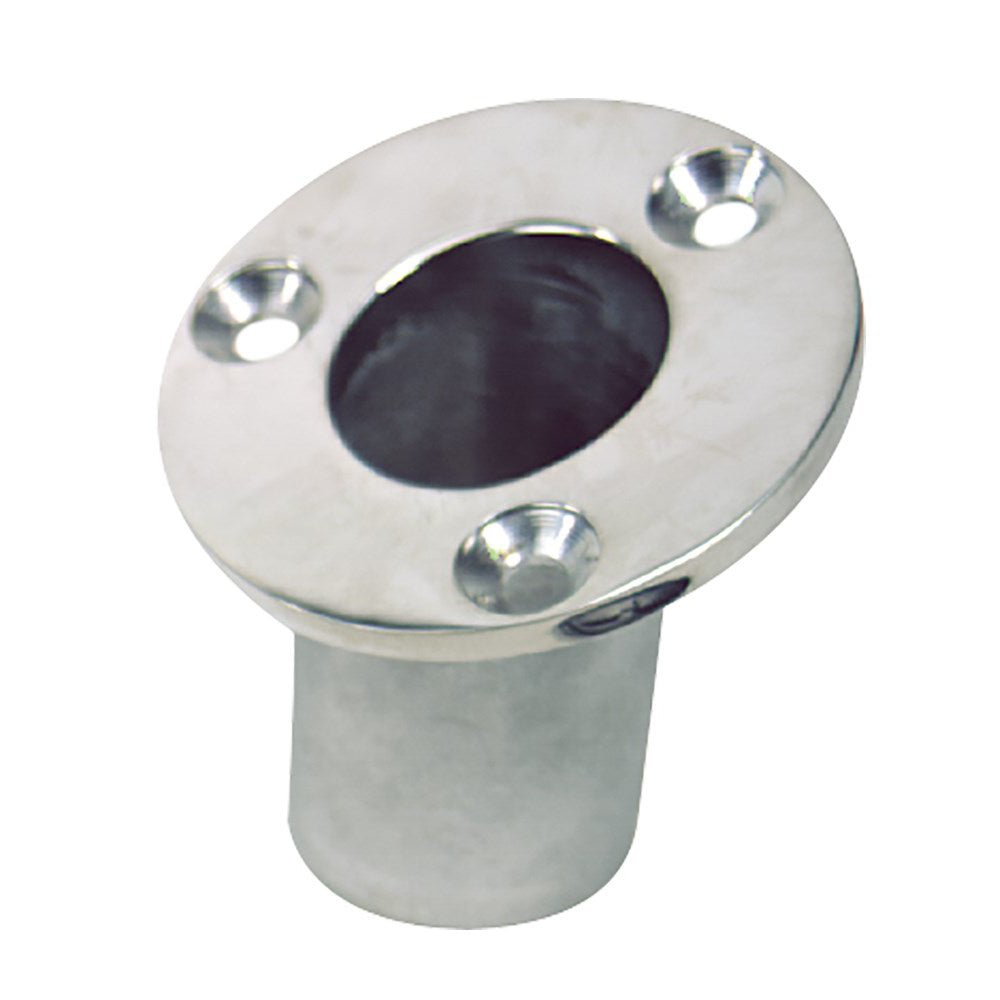 Sea-Dog Flush Mount Flagpole Socket - 25 - 1-1/4" ID - 316 Stainless Steel [491713-1] - Houseboatparts.com