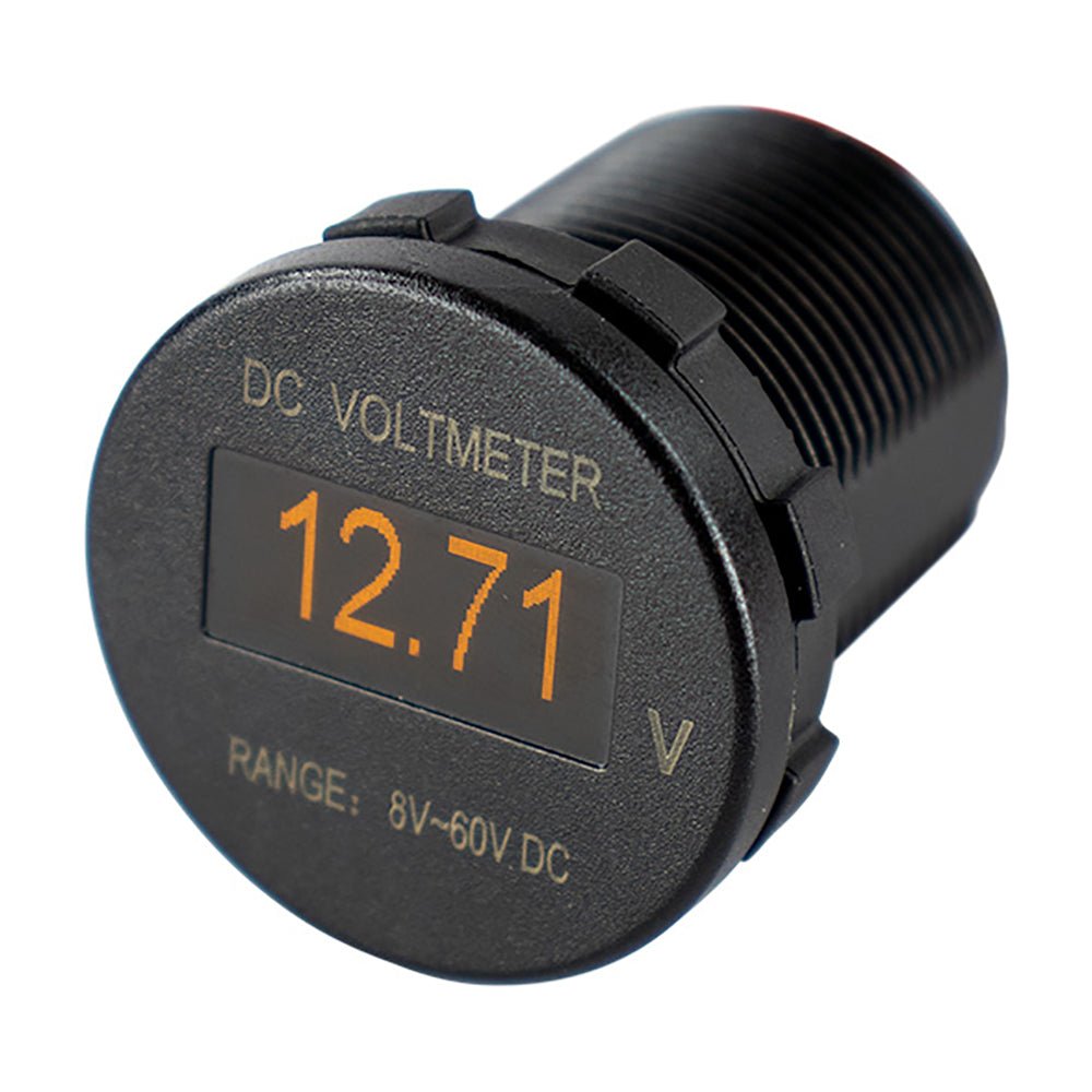 Sea-Dog OLED Voltmeter - Round [421600-1] - Houseboatparts.com