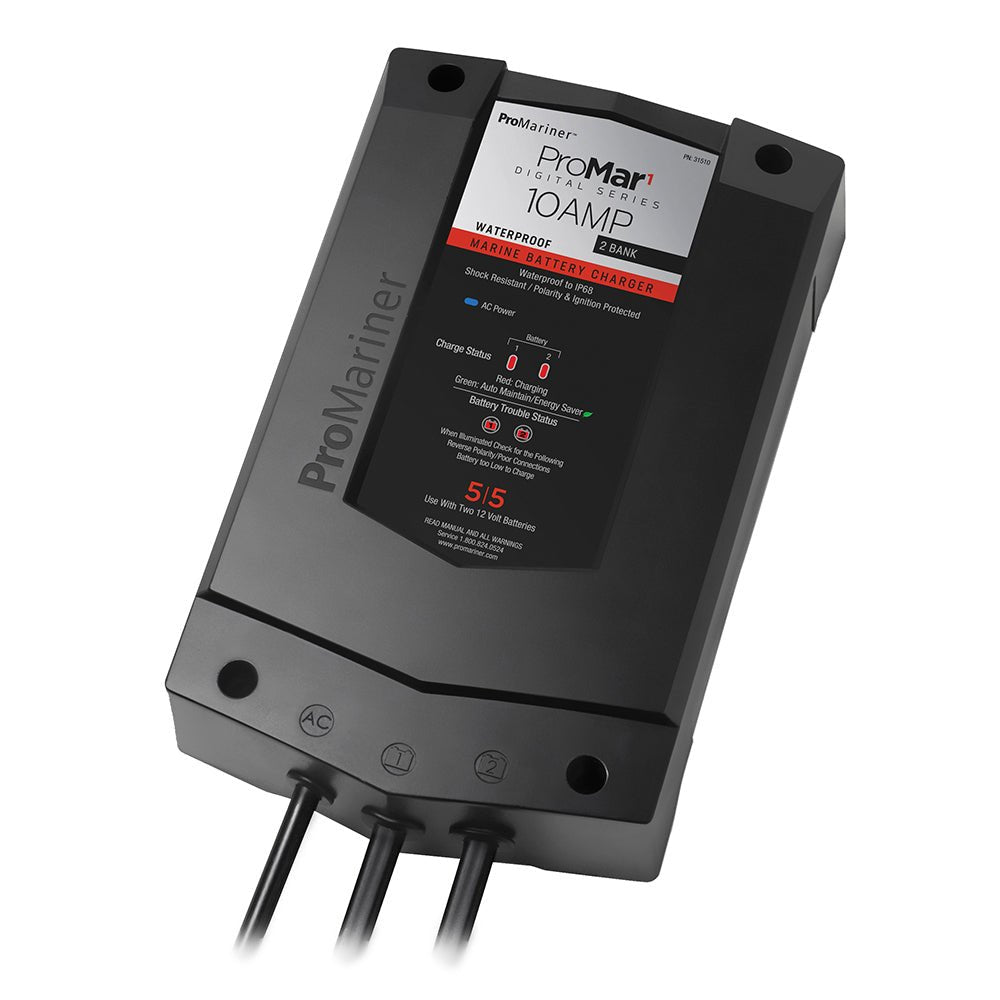 ProMariner ProMar1 DS Digital - 10 Amp - 2 Bank Charger [31510] - Houseboatparts.com