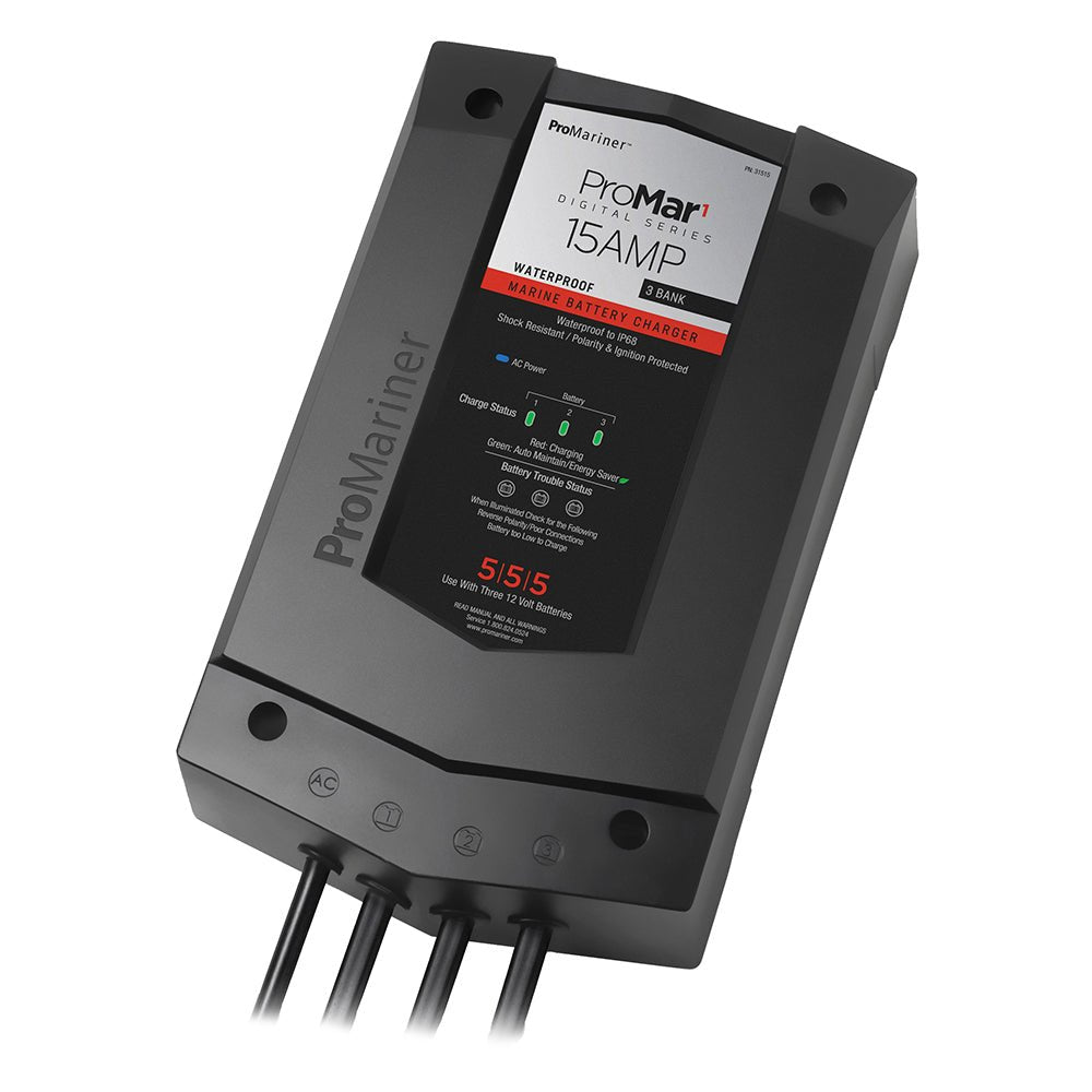 ProMariner ProMar1 DS Digital - 15 Amp - 3 Bank Charger [31515] - Houseboatparts.com