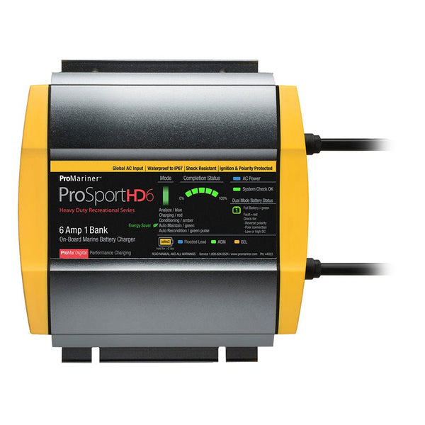 ProMariner ProSportHD 6 Global Gen 4 - 6 Amp - 1 Bank Battery Charger [44023] - Houseboatparts.com