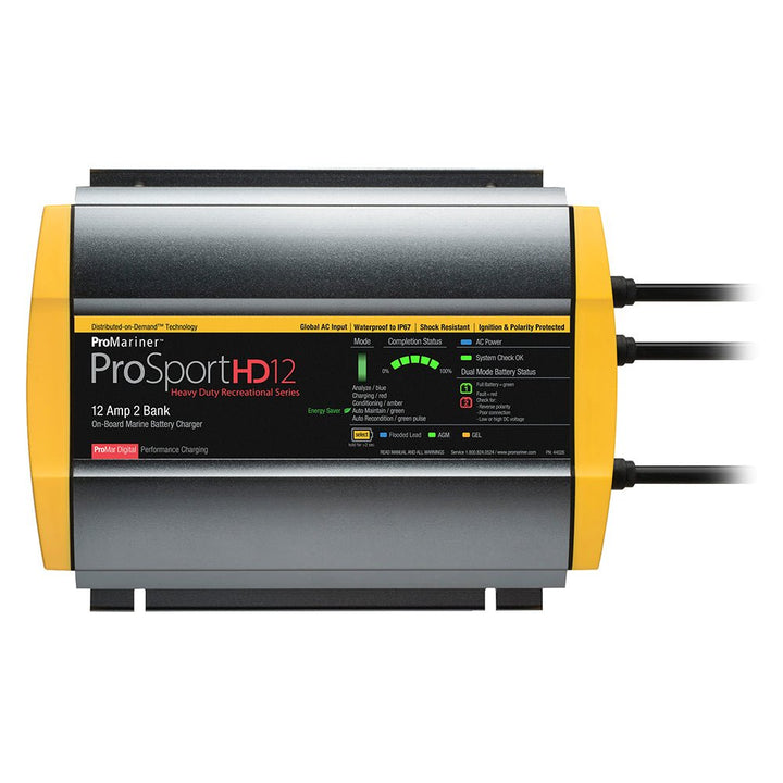ProMariner ProSportHD 12 Global Gen 4 - 12 Amp - 2 Bank Battery Charger [44026] - Houseboatparts.com