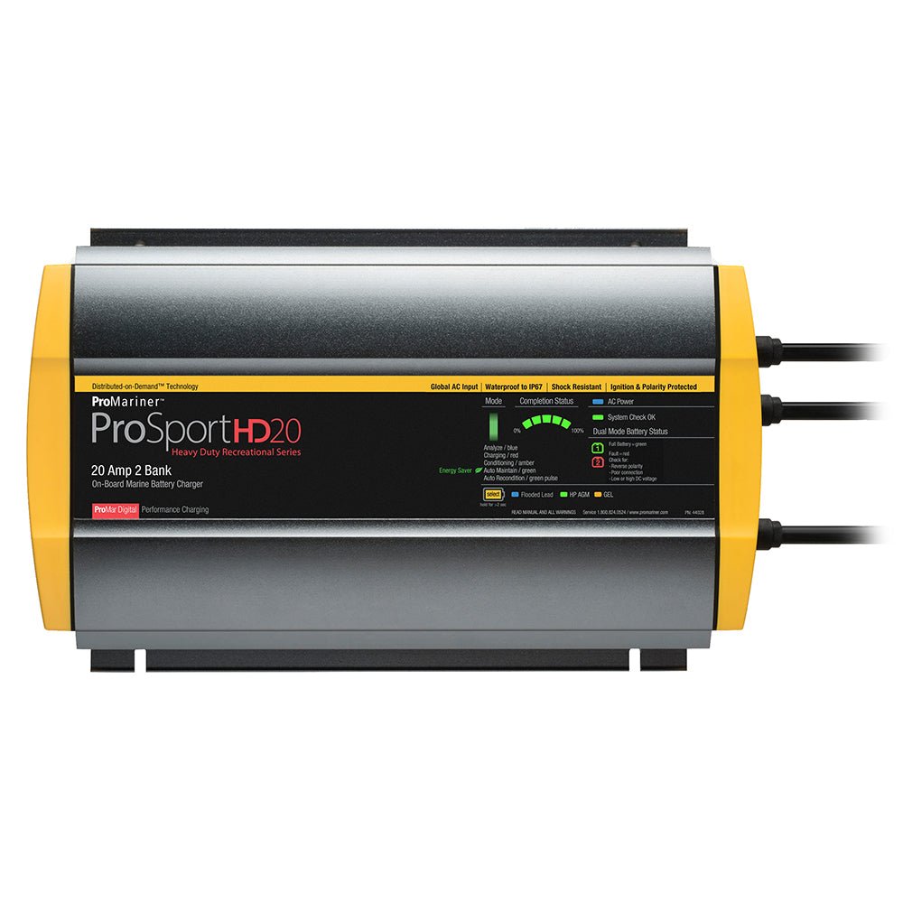 ProMariner ProSportHD 20 Global Gen 4 - 20 Amp - 2 Bank Battery Charger [44028] - Houseboatparts.com