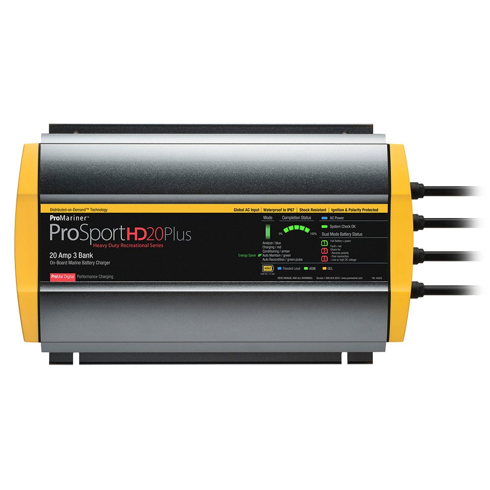 ProMariner ProSportHD 20 Plus Global Gen 4 - 20 Amp - 3-Bank Battery Charger [44029] - Houseboatparts.com