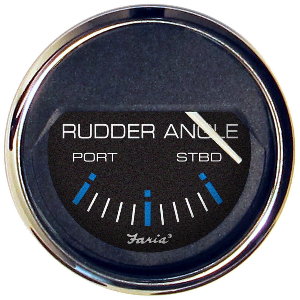 Faria Chesapeake Black 2" Rudder Angle Indicator Gauge [13725] - Houseboatparts.com