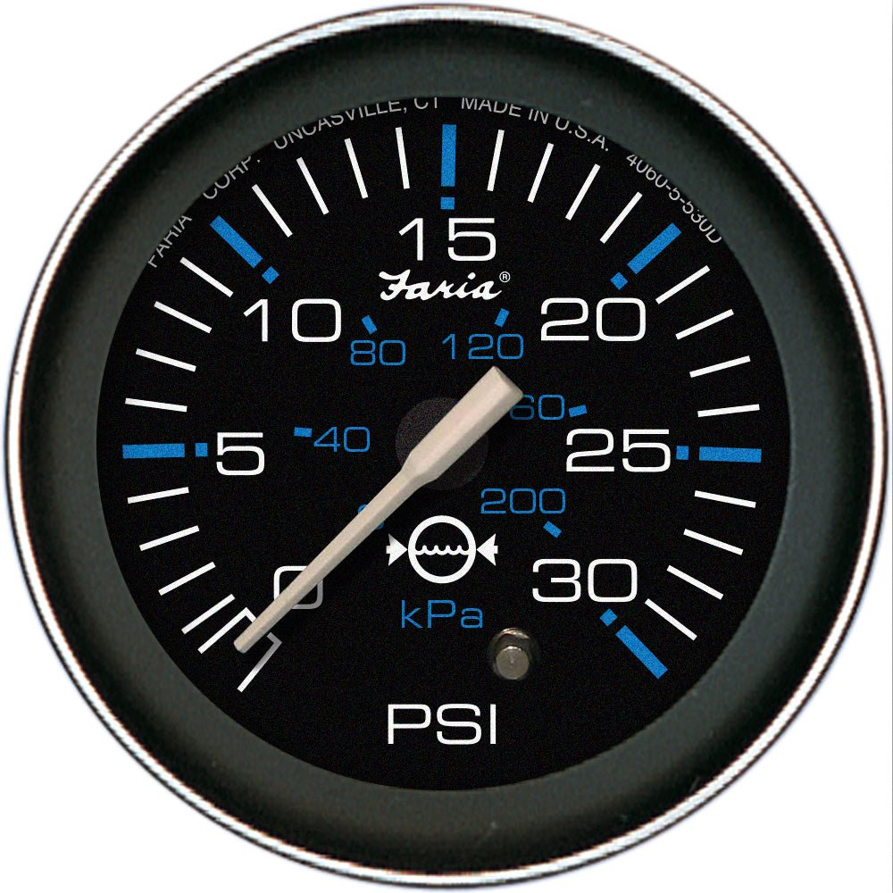 Faria Coral 2" Water Pressure Gauge (30 PSI) [13003] - Houseboatparts.com