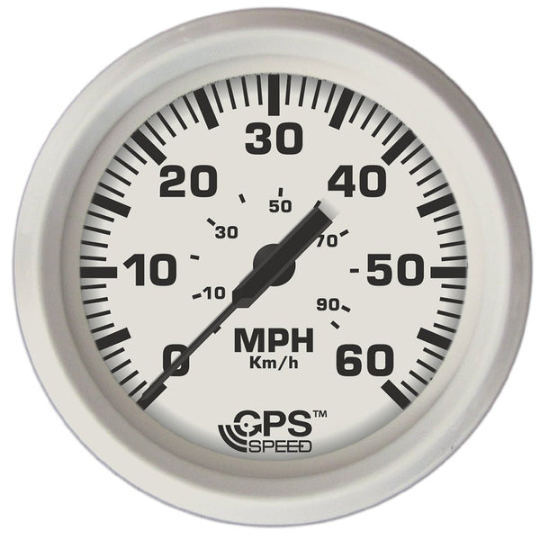 Faria Dress White 4" GPS Speedometer - 60 MPH [33147] - Houseboatparts.com