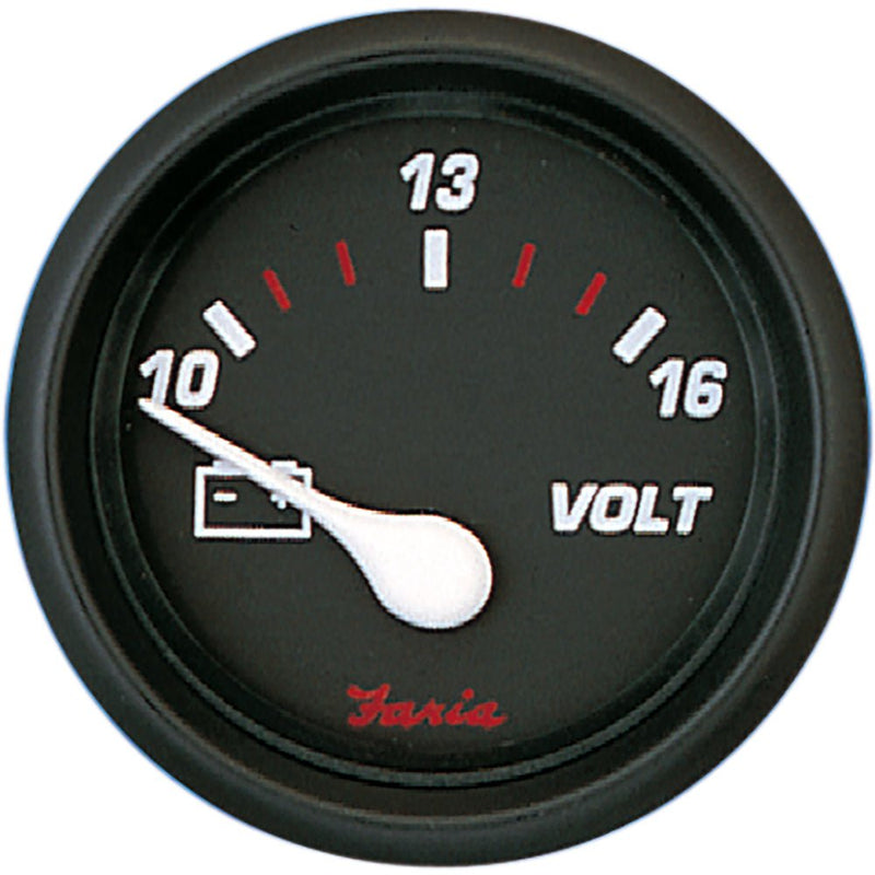 Faria Professional Red 2" Voltmeter [14605] - Houseboatparts.com