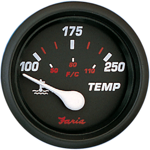 Faria Professional Red 2" Water Temp [14604] - Houseboatparts.com