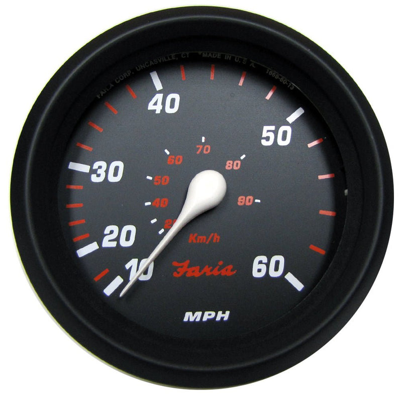 Faria Professional Red 4" Speedometer (60 MPH) [34611] - Houseboatparts.com