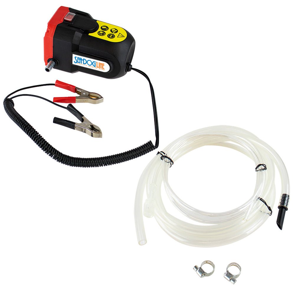 Sea-Dog Oil Change Pump w/Battery Clips - 12V [501072-3] - Houseboatparts.com
