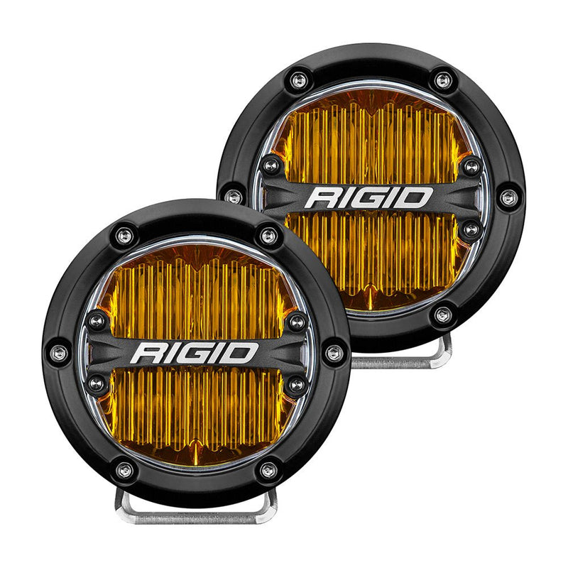 RIGID Industries 360-Series 4" SAE Fog Light - Yellow Light - Black Housing [36111] - Houseboatparts.com
