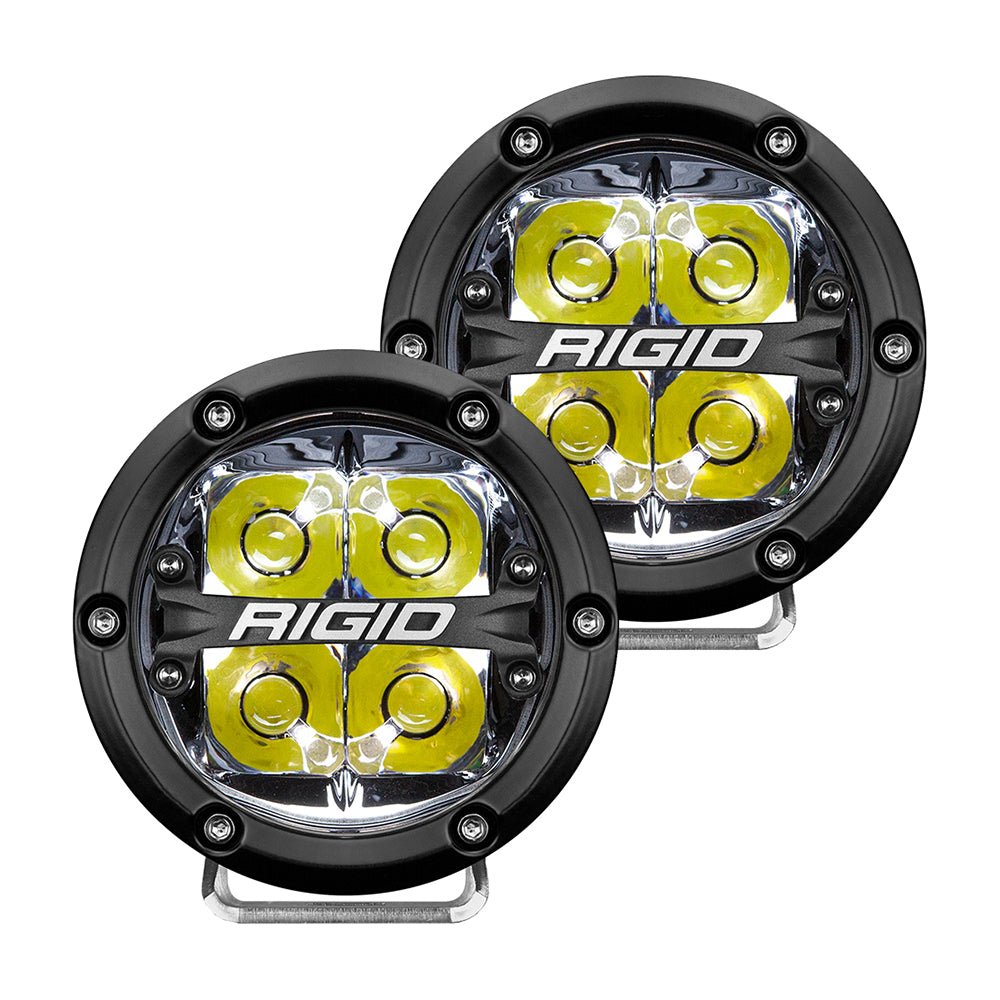 RIGID Industries 360-Series 4" LED Off-Road Spot Beam w/White Backlight - Black Housing [36113] - Houseboatparts.com