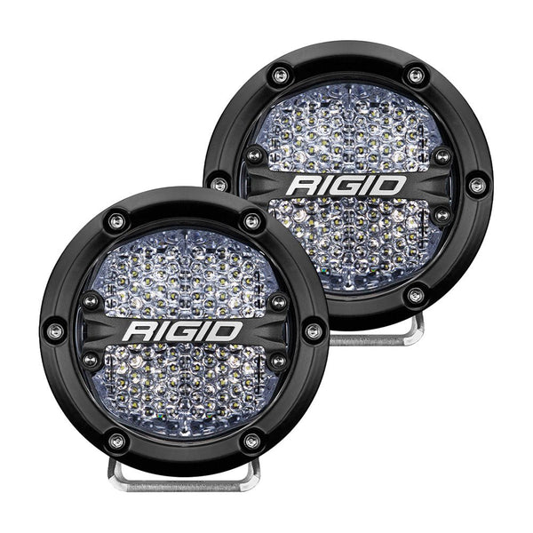 RIGID Industries 360-Series 4" LED Off-Road Fog Light Diffused Beam w/White Backlight - Black Housing [36208] - Houseboatparts.com
