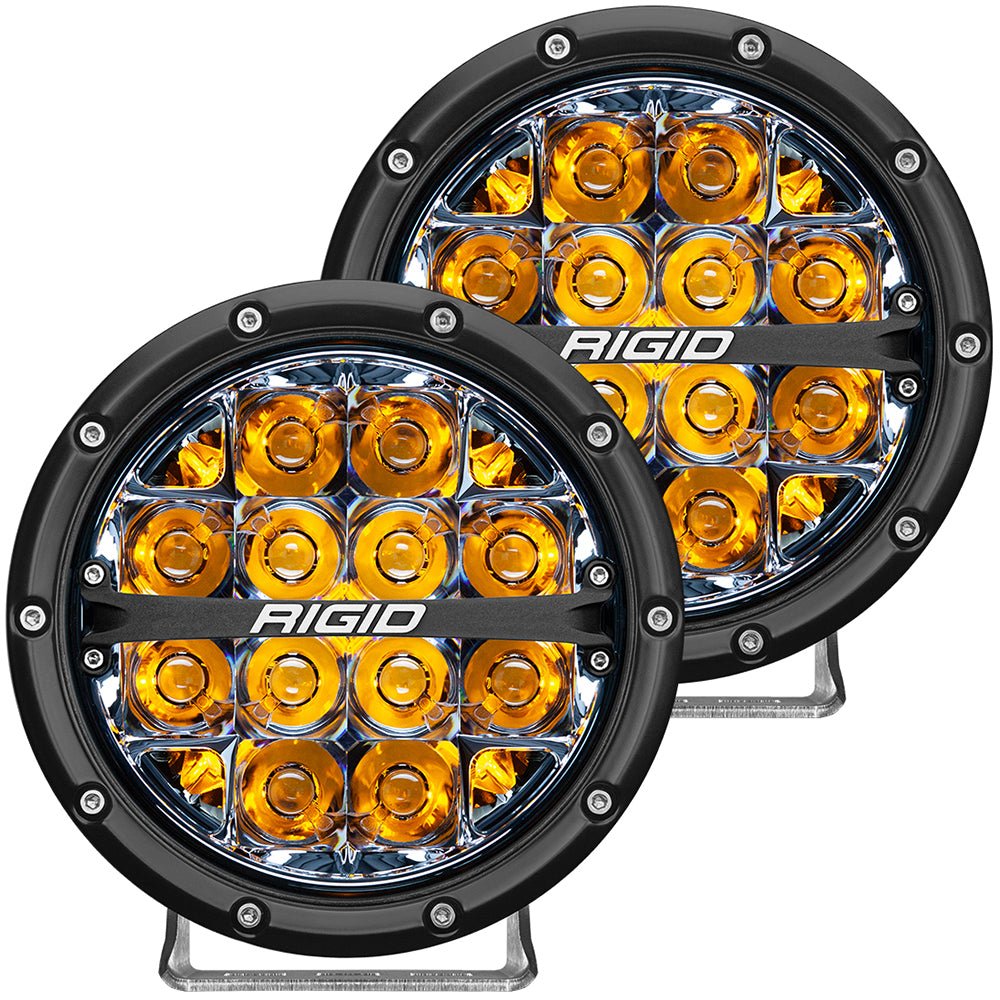 RIGID Industries 360-Series 6" LED Off-Road Fog Light Spot Beam w/Amber Backlight - Black Housing [36201] - Houseboatparts.com