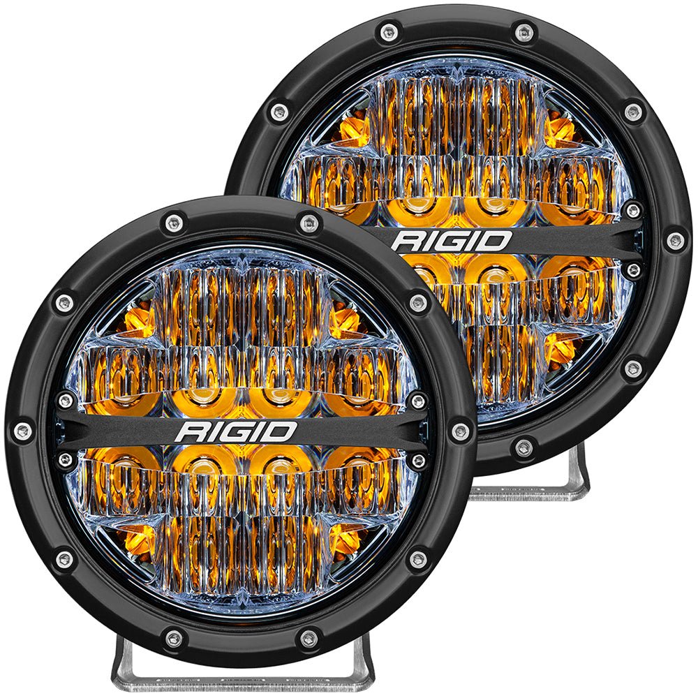 RIGID Industries 360-Series 6" LED Off-Road Fog Light Drive Beam w/Amber Backlight - Black Housing [36206] - Houseboatparts.com