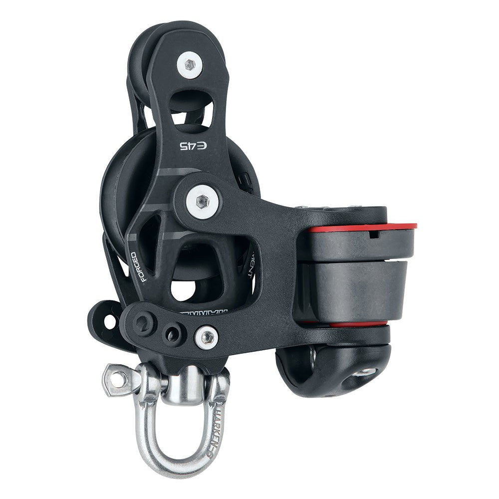 Harken 45mm Single Aluminum Element Fiddle Block w/Swivel 150 Cam Cleat [6235] - Houseboatparts.com