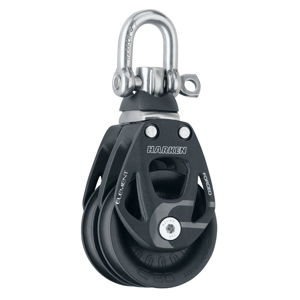 Harken 60mm Double Aluminum Element Block w/Swivel [6269] - Houseboatparts.com