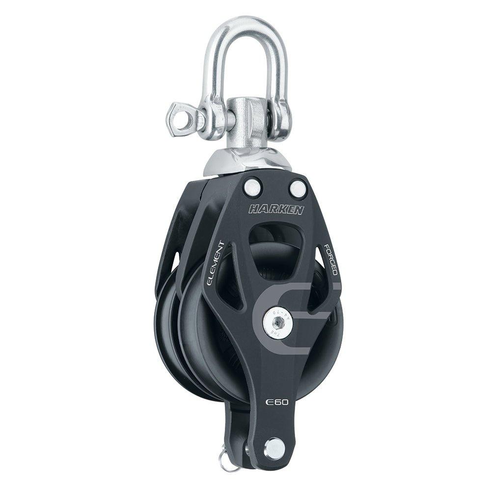 Harken 60mm Double Aluminum Element Block w/Swivel Becket [6270] - Houseboatparts.com