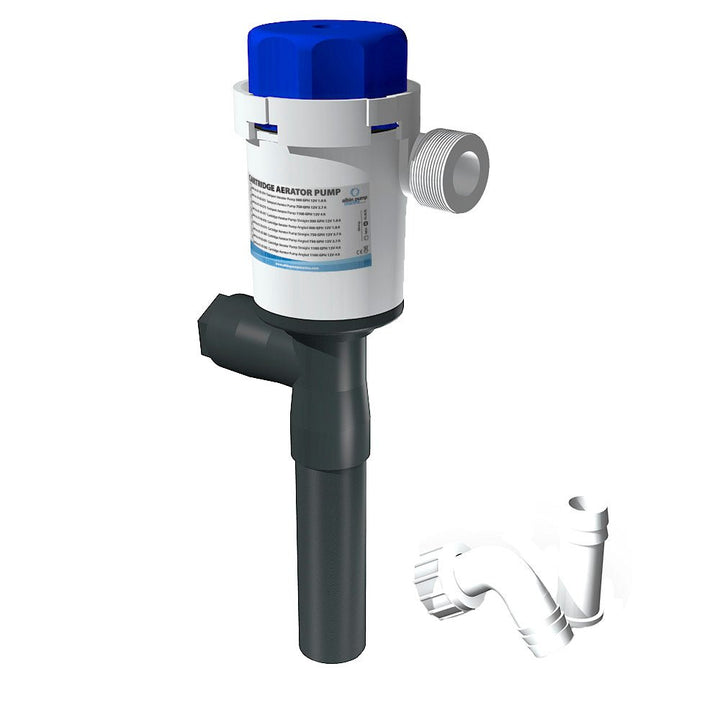 Albin Group Cartridge Aerator Pump - 1100 GPH - 12V - Straight [01-05-081] - Houseboatparts.com