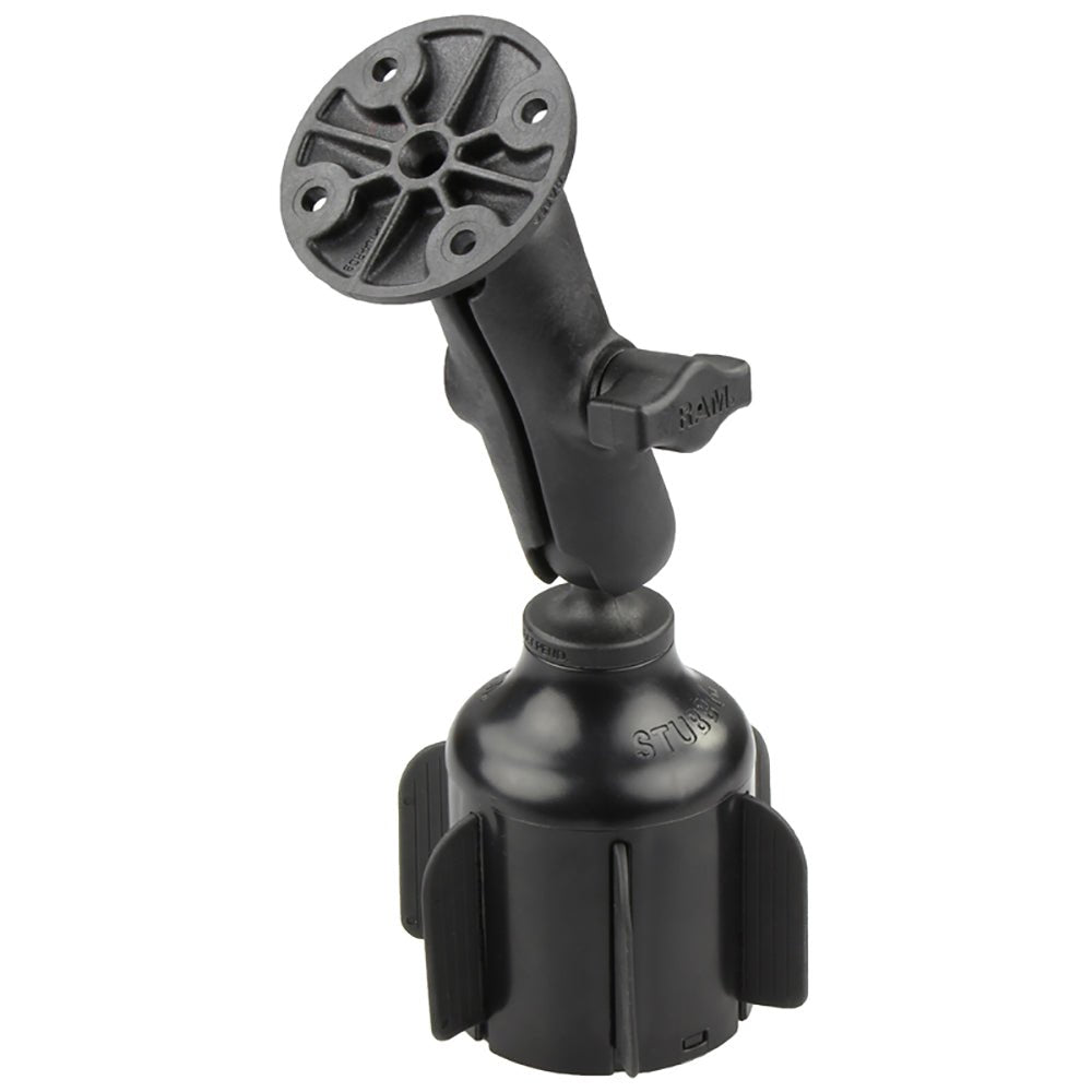 RAM Mount RAM Stubby Cup Holder Mount w/Round Plate [RAP-B-299-4-202U] - Houseboatparts.com