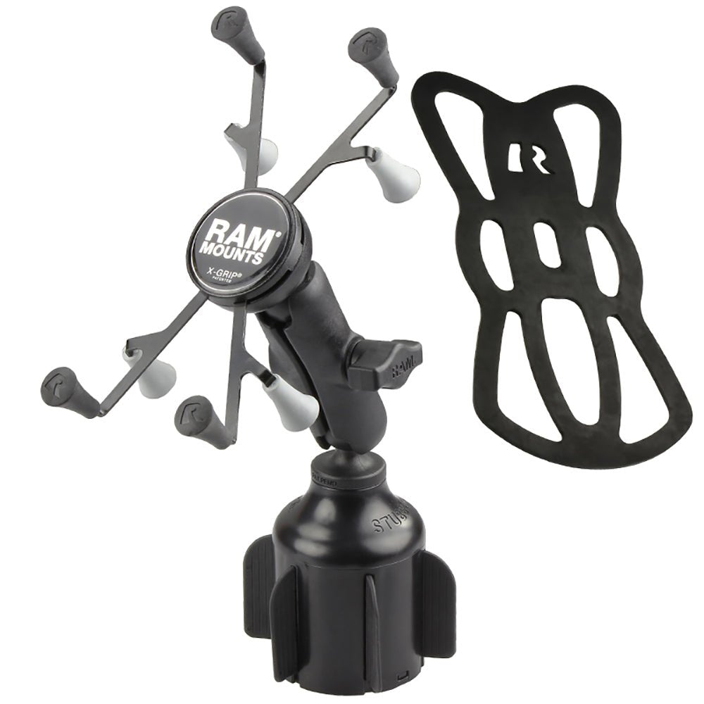 RAM Mount RAM X-Grip f/7"-8" Tablets w/RAM Stubby Cup Holder Base [RAP-B-299-4-UN8U] - Houseboatparts.com