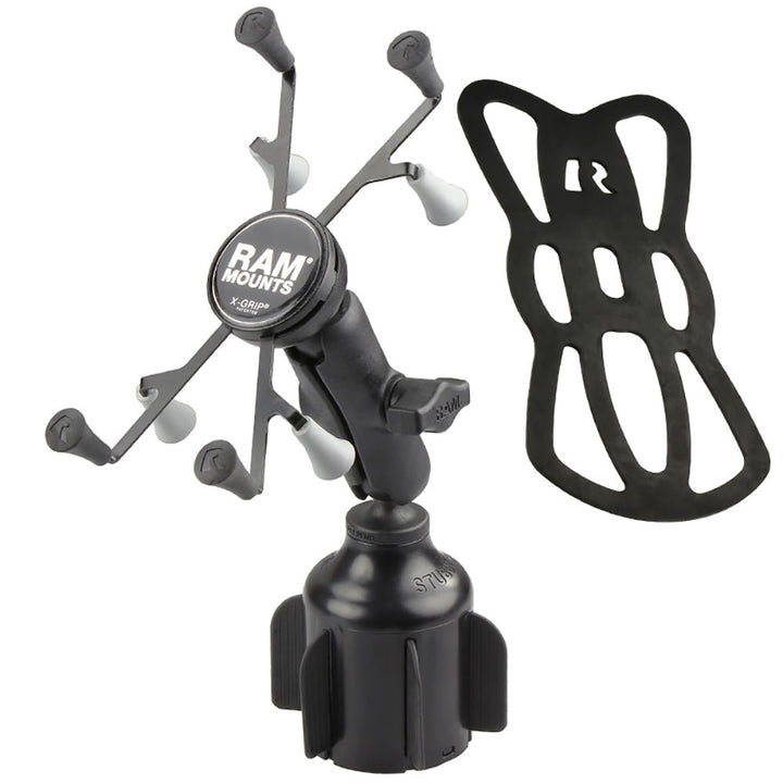RAM Mount RAM X-Grip f/7"-8" Tablets w/RAM Stubby Cup Holder Base [RAP-B-299-4-UN8U] - Houseboatparts.com
