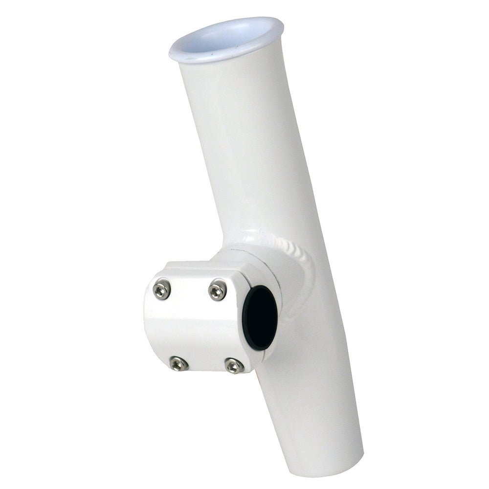 C.E. Smith Adjustable Mid Mount Rod Holder - 1-1/4" or 1-5/16" OD - White Powder Coat Aluminum w/Sleeve Hex Key [53774] - Houseboatparts.com