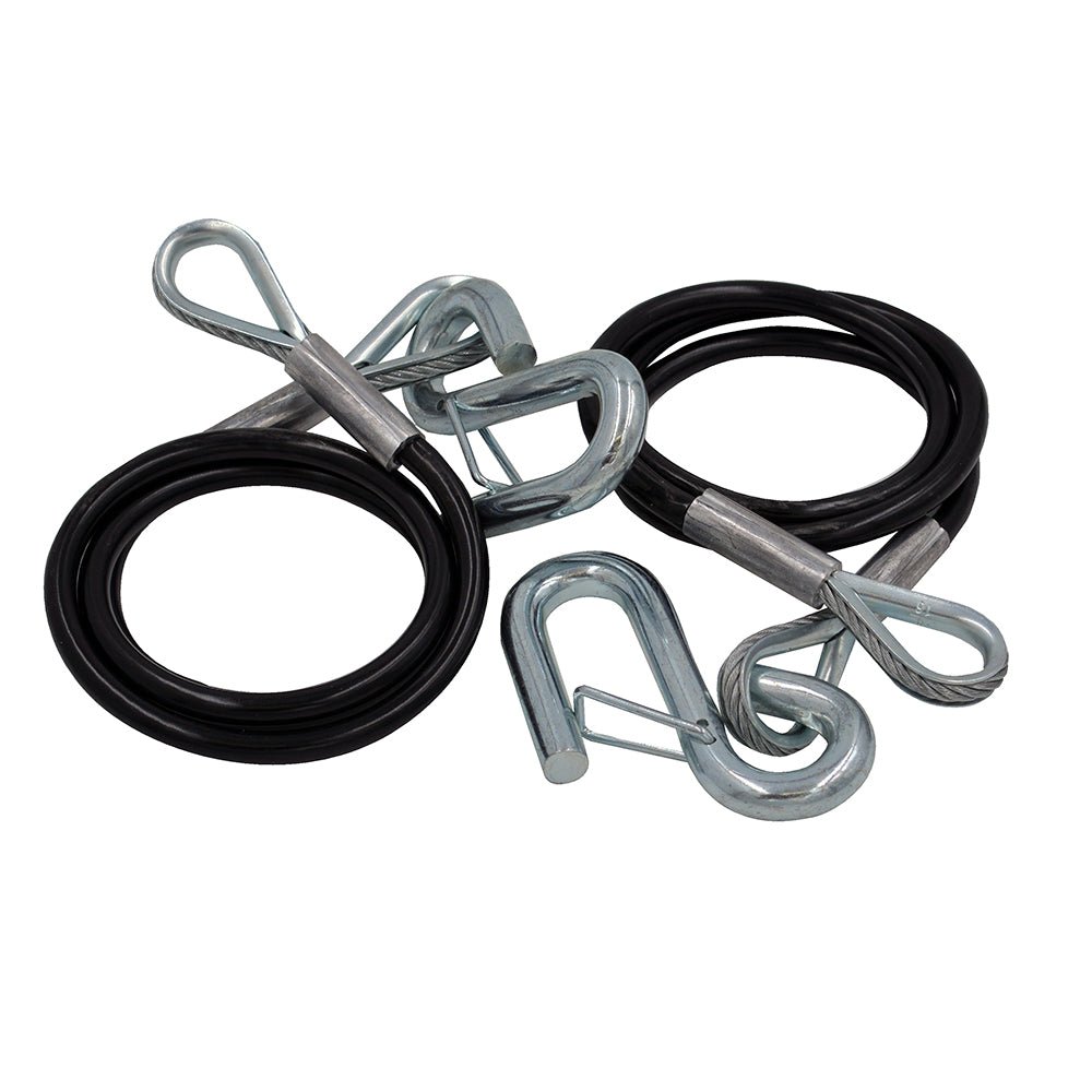 C.E. Smith Safety Cables - 5000lb Capacity - PVC Coated - Pair [16672A] - Houseboatparts.com