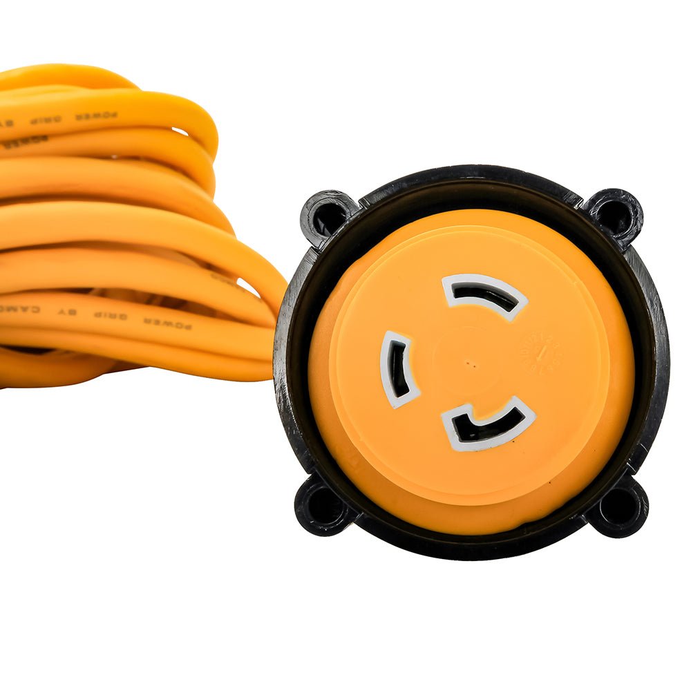 Camco 30 Amp Power Grip Marine Extension Cord - 50 M-Locking/F-Locking Adapter [55613] - Houseboatparts.com