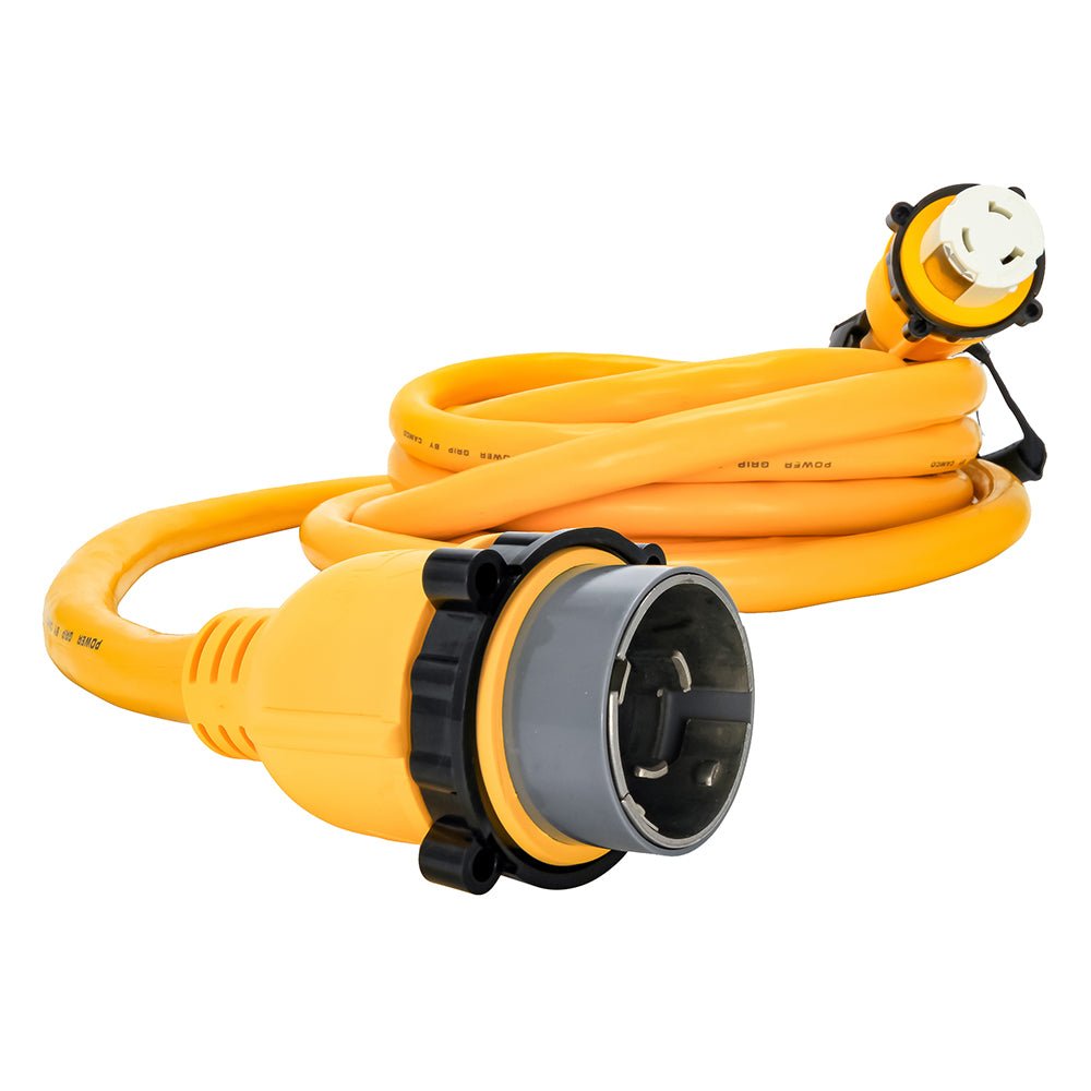 Camco 50 Amp Power Grip Marine Extension Cord - 25 M-Locking/F-Locking Adapter [55621] - Houseboatparts.com
