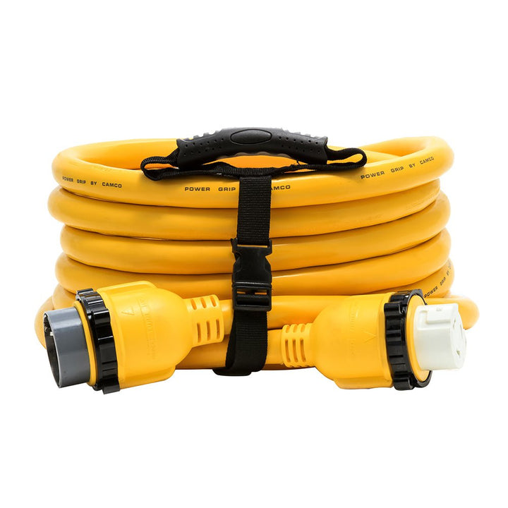 Camco 50 Amp Power Grip Marine Extension Cord - 25 M-Locking/F-Locking Adapter [55621] - Houseboatparts.com