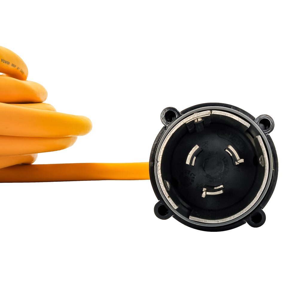 Camco 50 Amp Power Grip Marine Extension Cord - 50 M-Locking/F-Locking Adapter [55623] - Houseboatparts.com