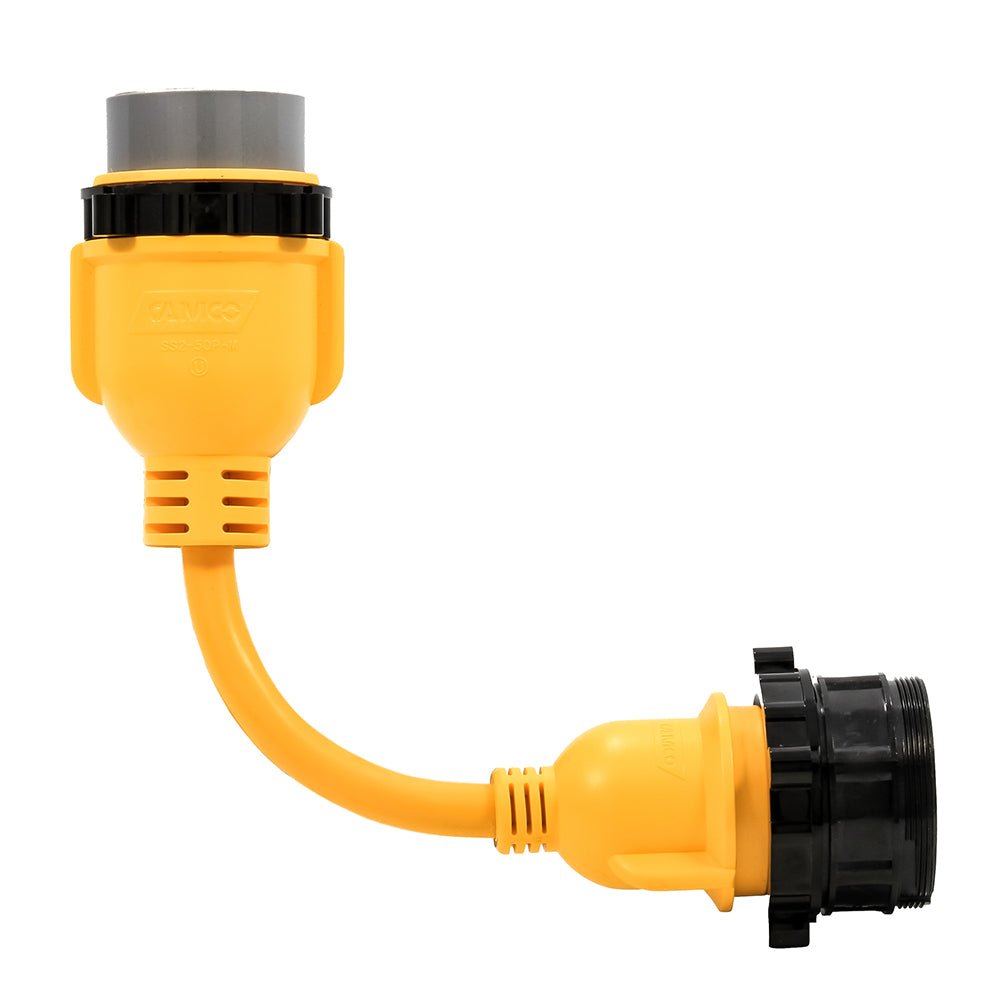 Camco 50AM/30AF Power Grip Marine 12" Locking Adapter - M-Lock/F-Locking Adapter [55625] - Houseboatparts.com