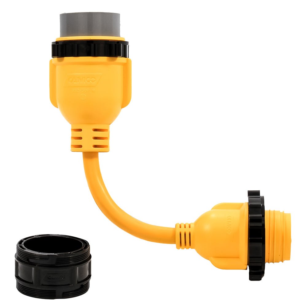 Camco 50AM/30AF Power Grip Marine 12" Locking Adapter - M-Lock/F-Locking Adapter [55625] - Houseboatparts.com