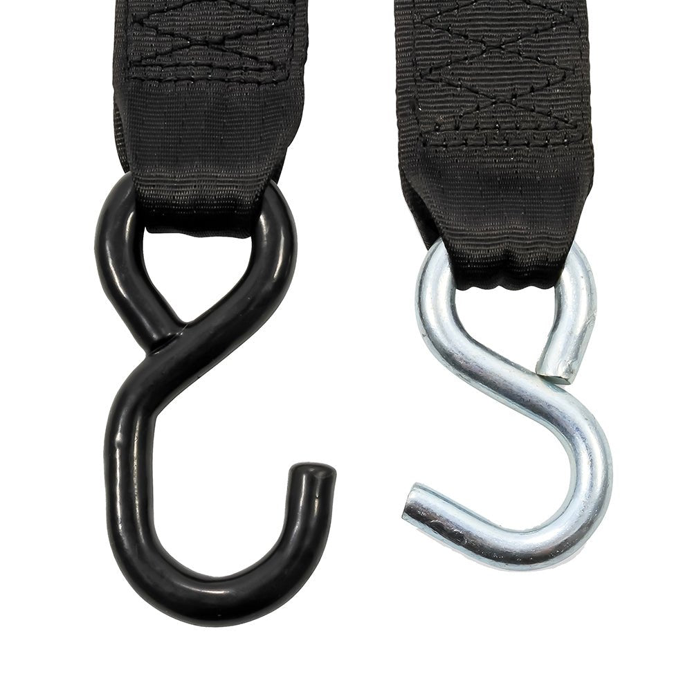 Camco Retractable Tie Down Straps - 2" Width 6 Dual Hooks [50031] - Houseboatparts.com