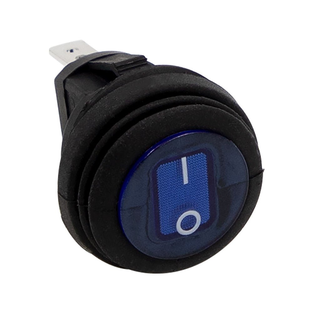 HEISE Rocker Switch - Illuminated Blue Round - 5-Pack [HE-BRS] - Houseboatparts.com