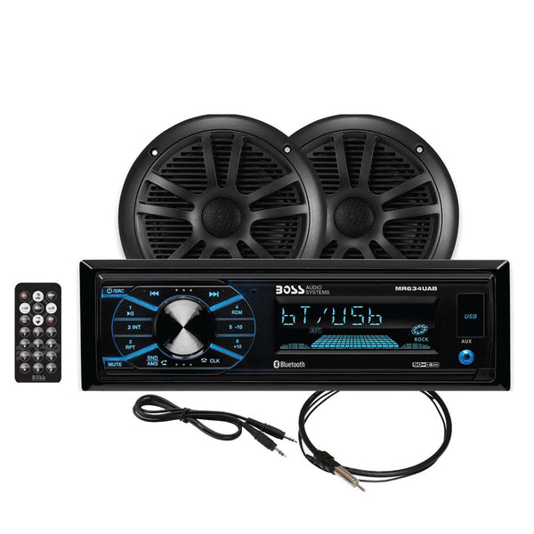 Boss Audio MCBK634B.6 Marine Stereo 6.5" Speaker Kit - Black [MCBK634B.6] - Houseboatparts.com
