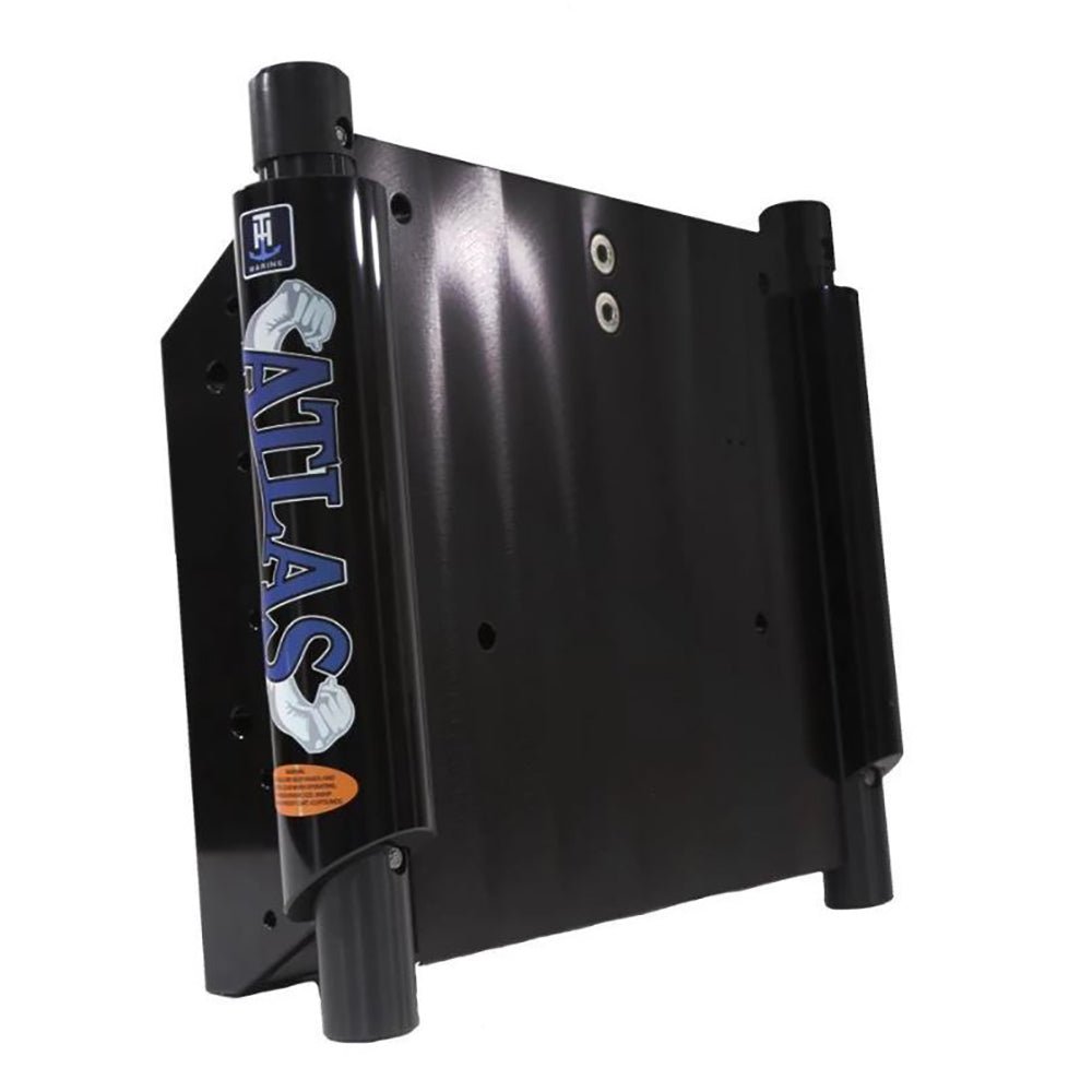 T-H Marine ATLAS 12" Set Back Hydraulic Jack Plate - Gloss Black Anodized [AHJ-12V-B-DP] - Houseboatparts.com