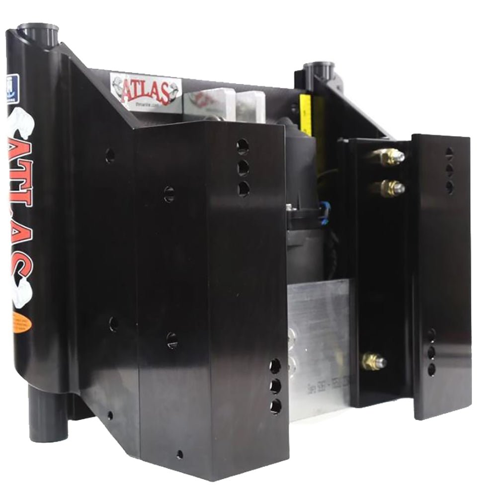 T-H Marine ATLAS 4" Set Back Hydraulic Jack Plate - Heavy Duty Black [AHJ-4VHD-B-DP] - Houseboatparts.com