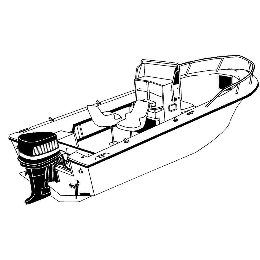 Carver Performance Poly-Guard Styled-to-Fit Boat Cover f/20.5 V-Hull Center Console Fishing Boat - Grey [70020P-10] - Houseboatparts.com