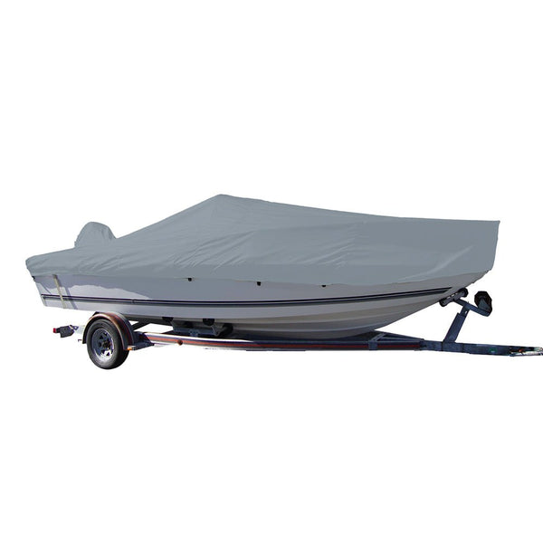 Carver Performance Poly-Guard Styled-to-Fit Boat Cover f/20.5 V-Hull Center Console Fishing Boat - Grey [70020P-10] - Houseboatparts.com
